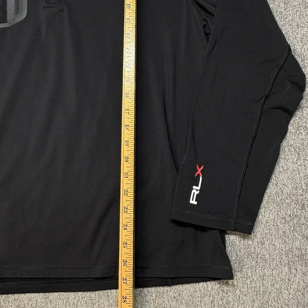 Ralph Lauren RLX 1/4 Zip Pullover Mens XL Black Golf Stretch Performance